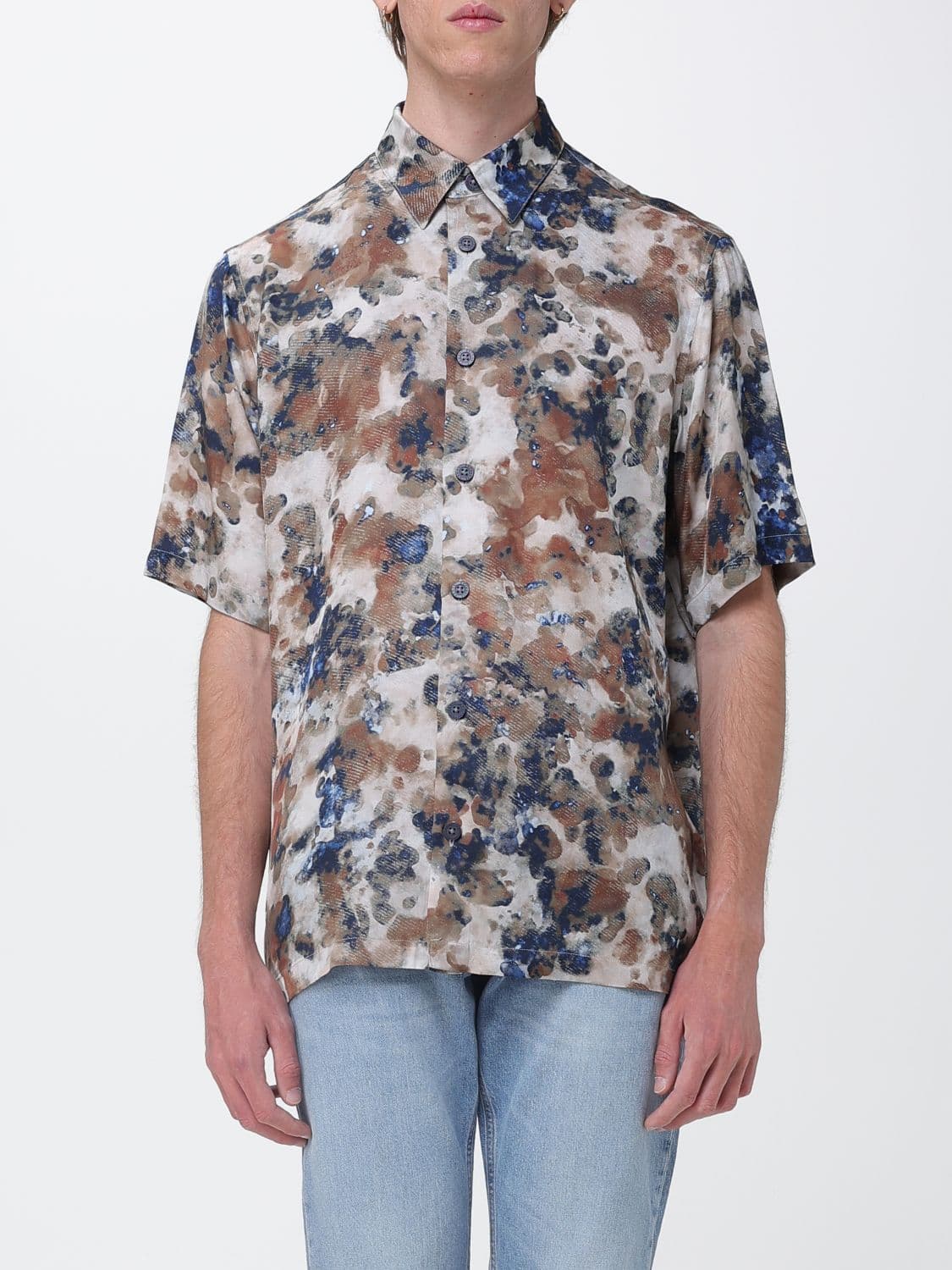 Armani Exchange Shirt Men color Grey
