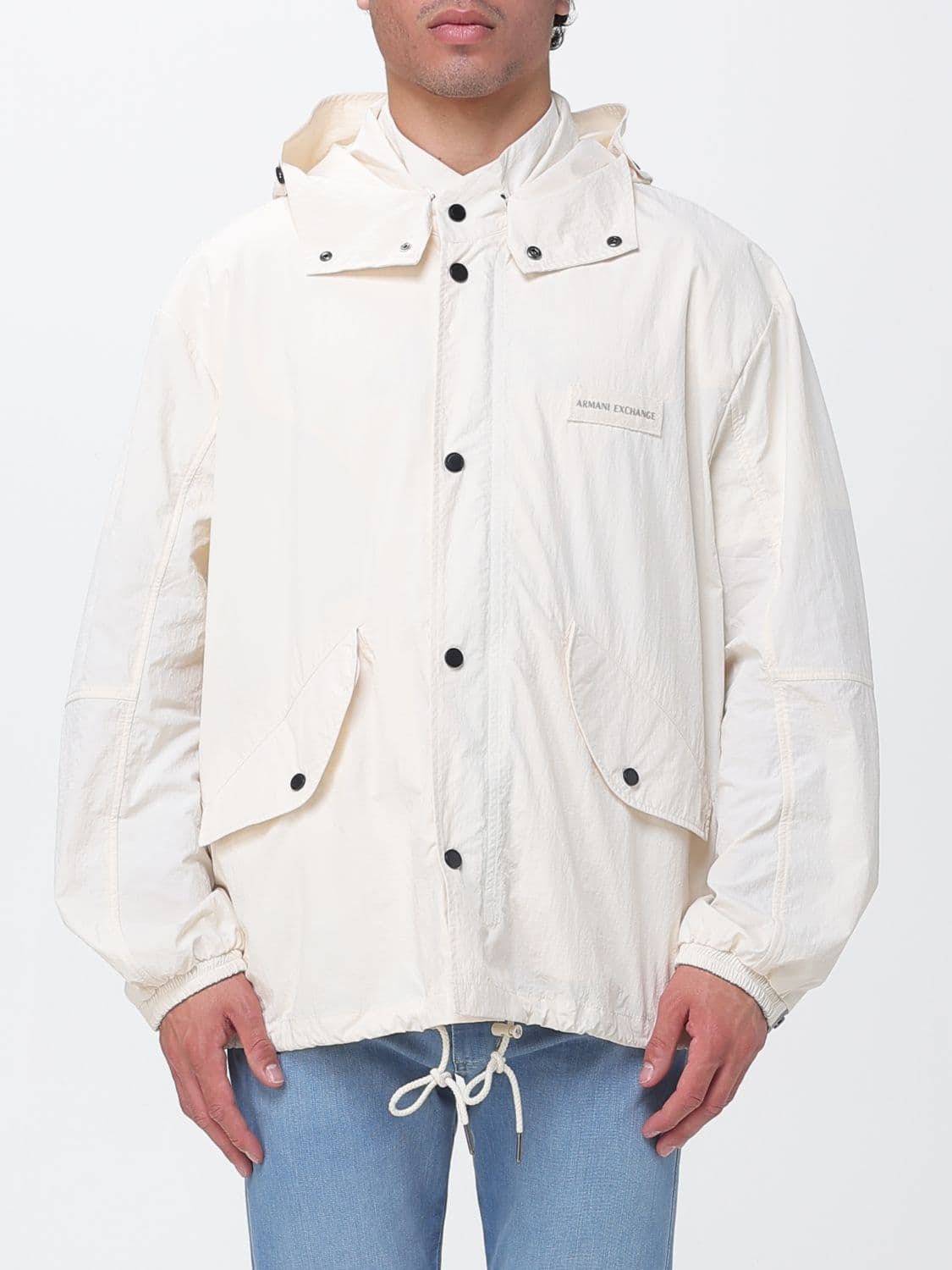 Armani Exchange Jacket Men color Yellow Cream