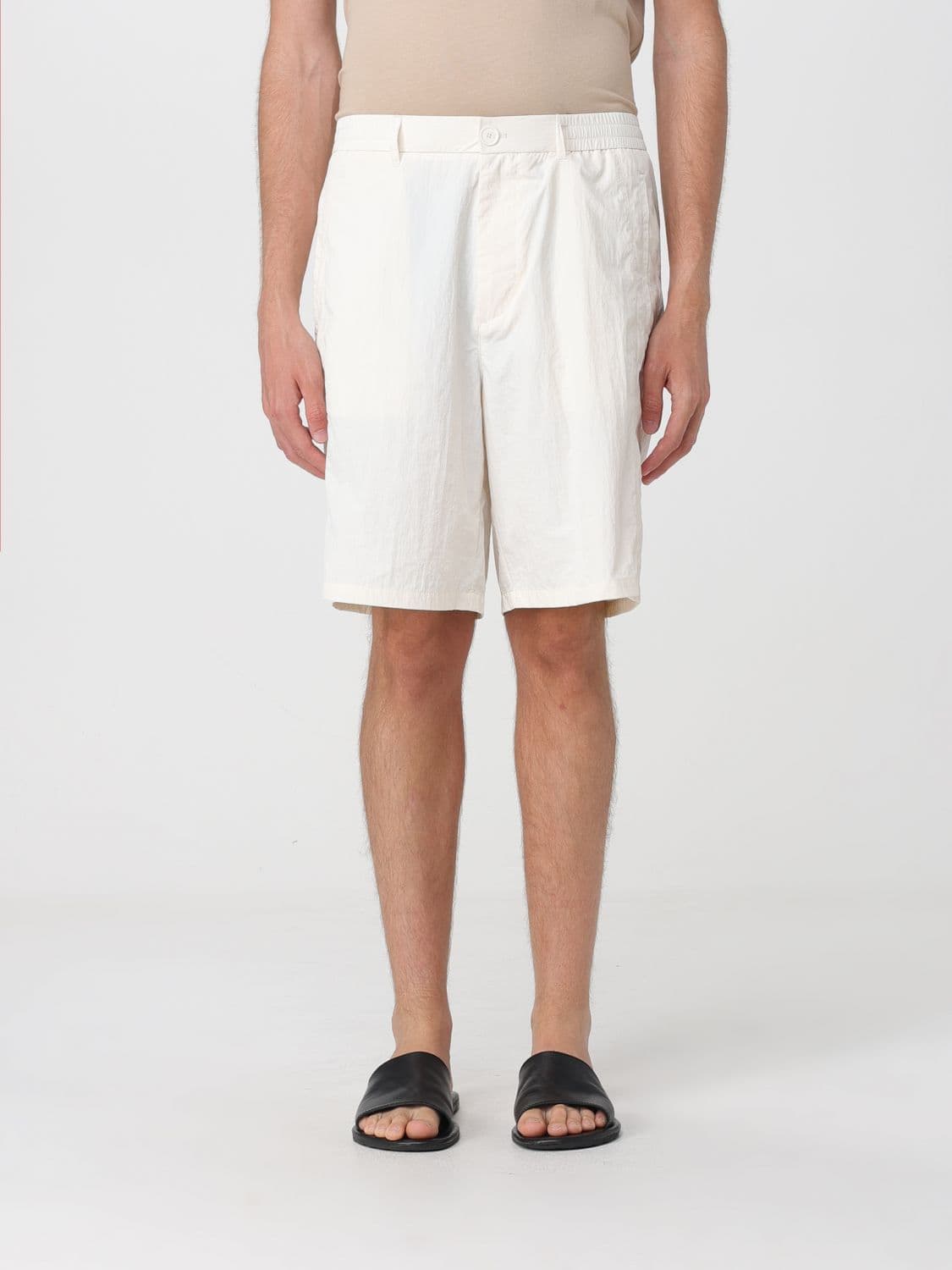 Armani Exchange Shorts Men color Yellow Cream