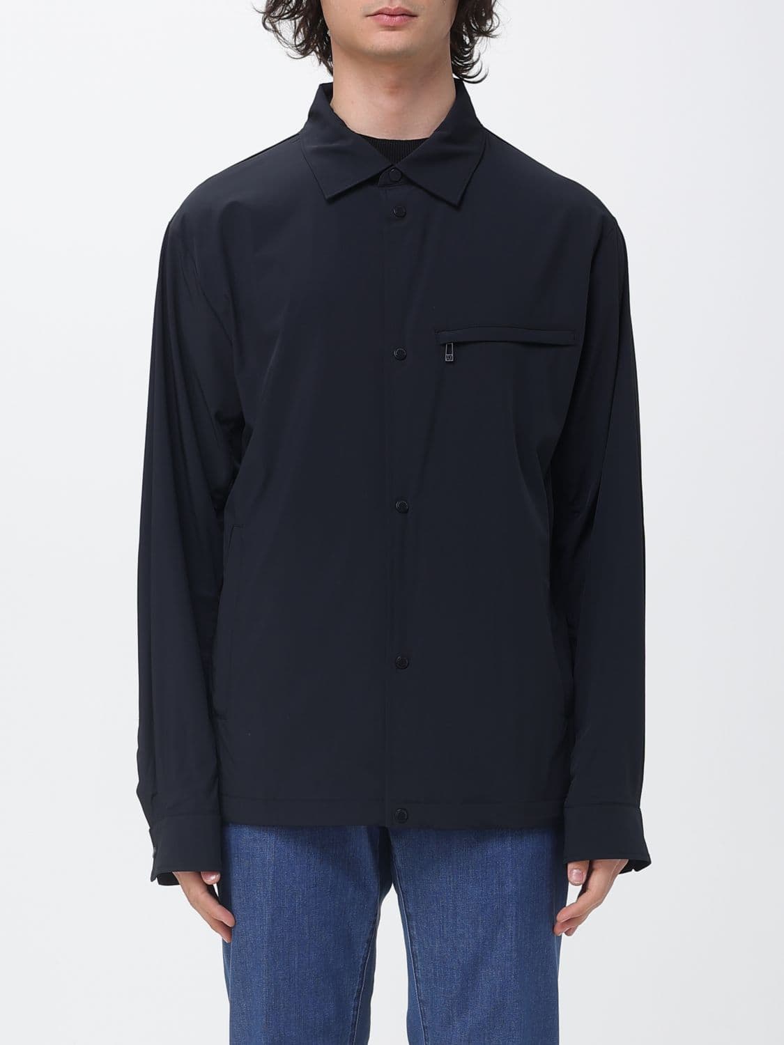 Armani Exchange Jacket Men color Navy