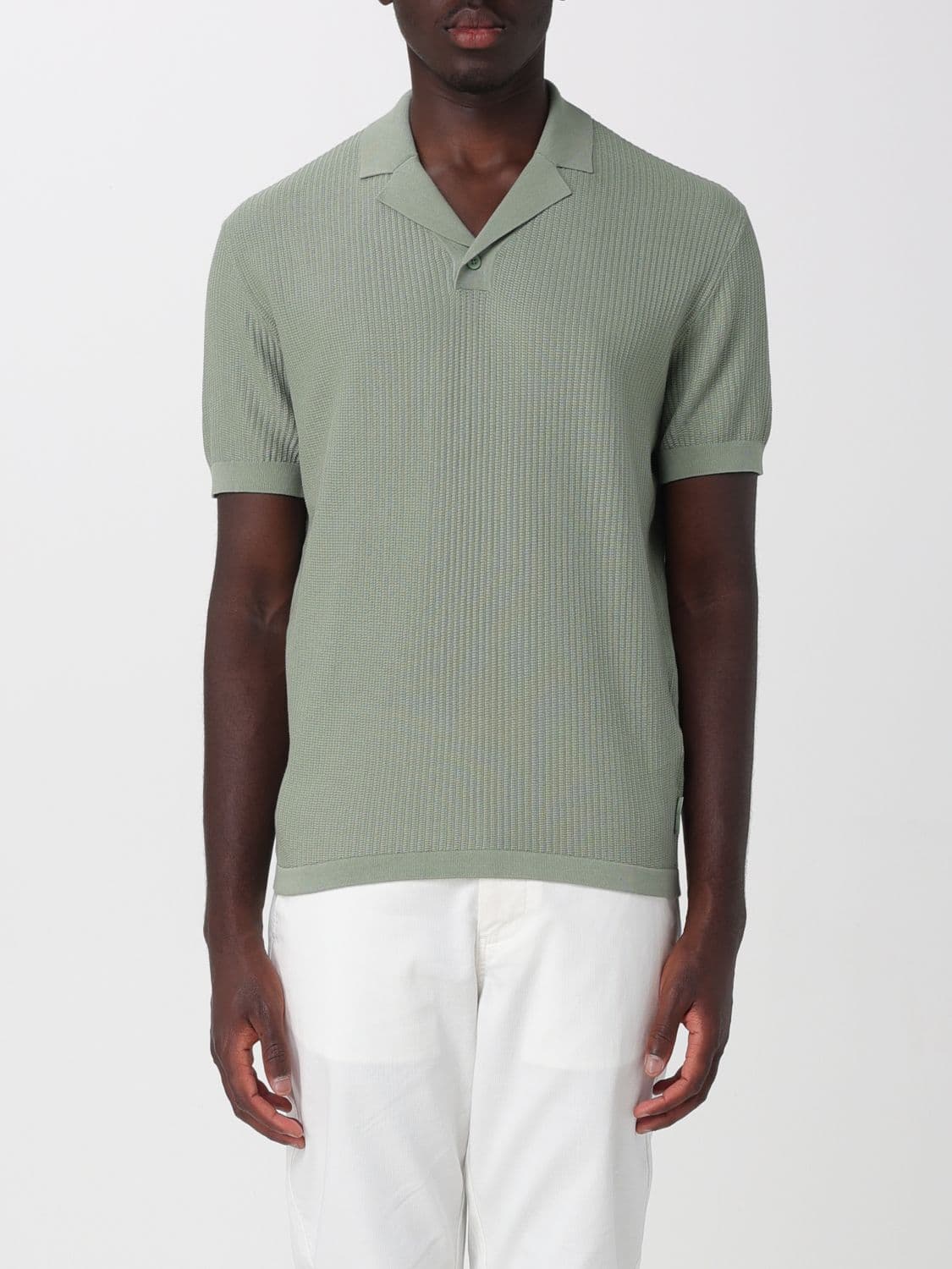Armani Exchange Polo Shirt Men color Sage · XL