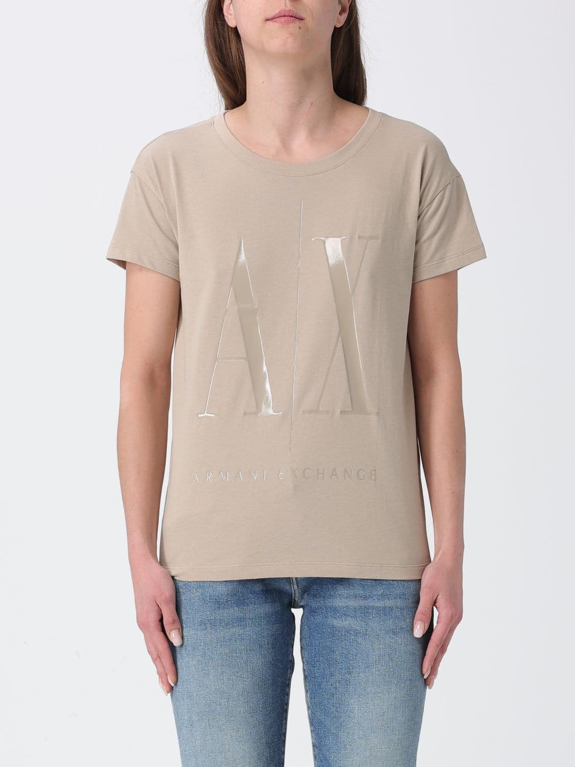 Armani Exchange T-Shirt Woman color Sand
