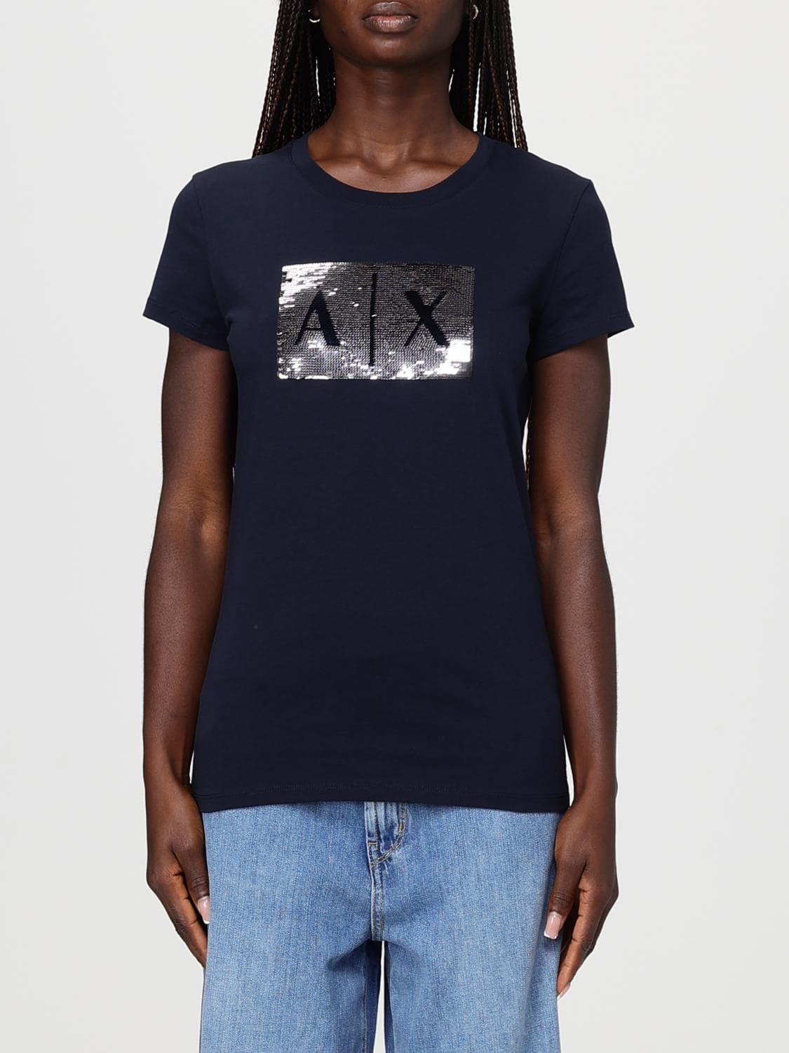 Armani Exchange T-Shirt Woman color Navy