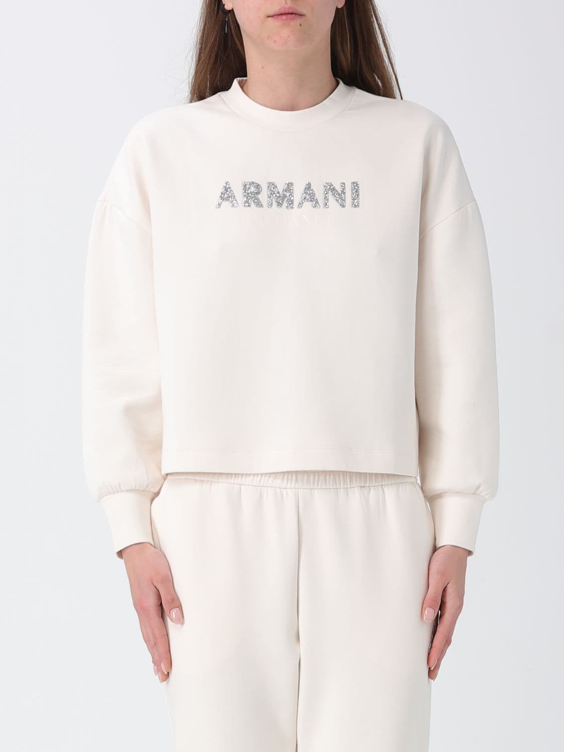 Armani Exchange Sweatshirt Woman color Yellow Cream
