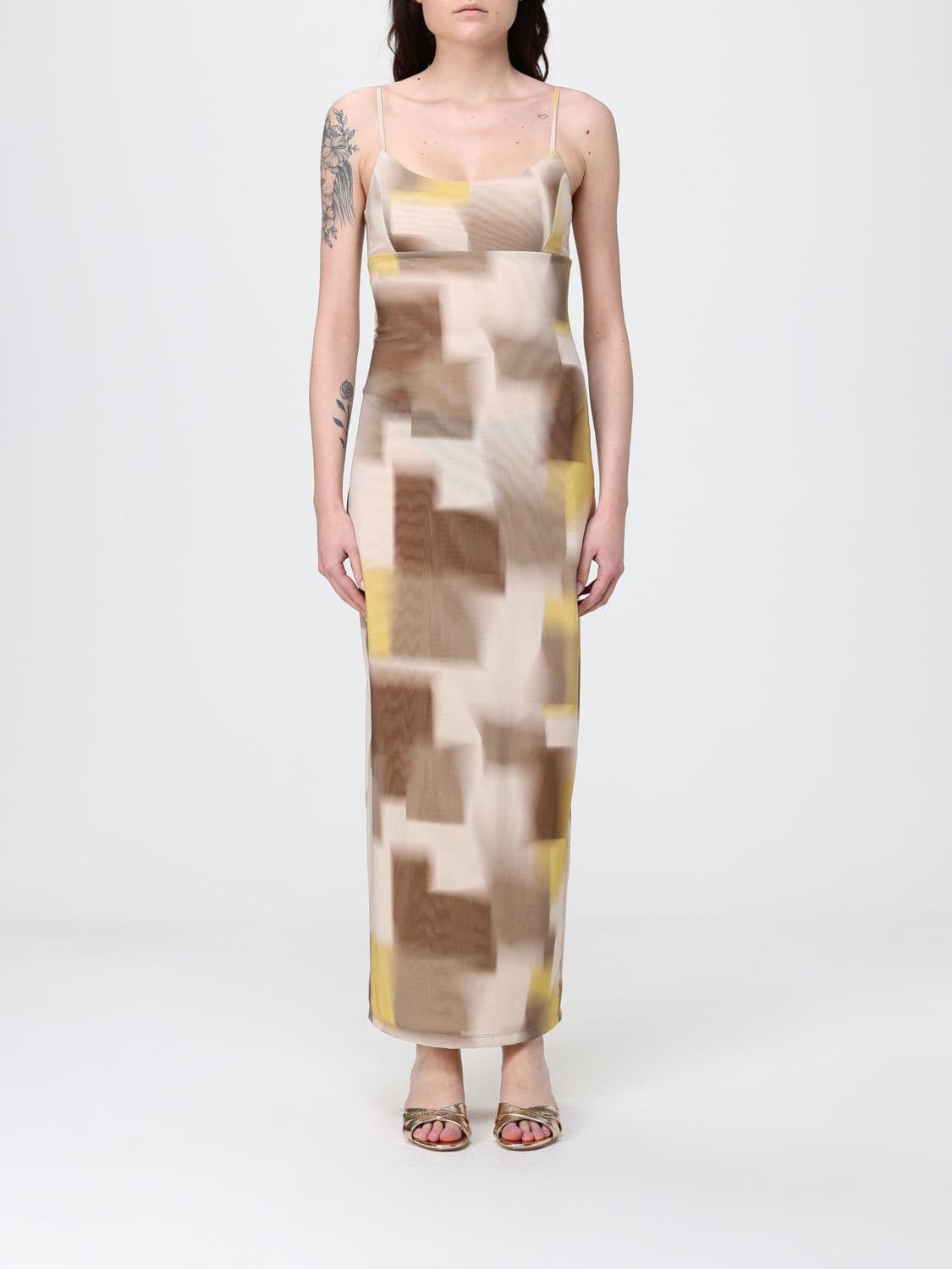 Armani Exchange Dress Woman color Yellow
