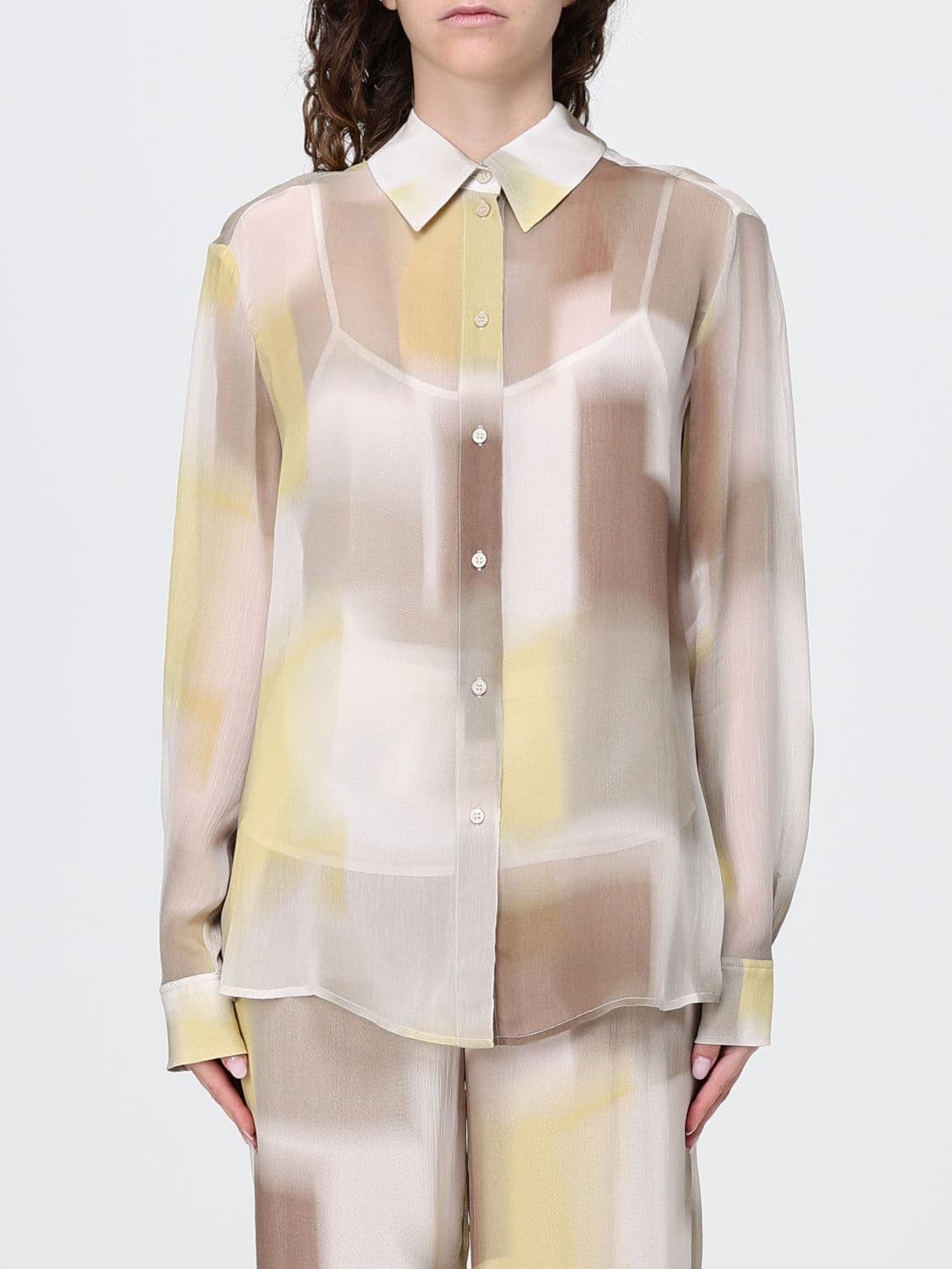 Armani Exchange Shirt Woman color Yellow