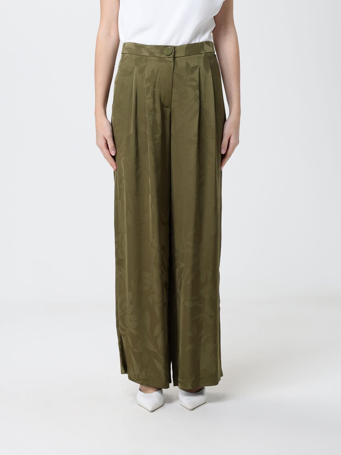 Armani Exchange Pants Woman color Kaki