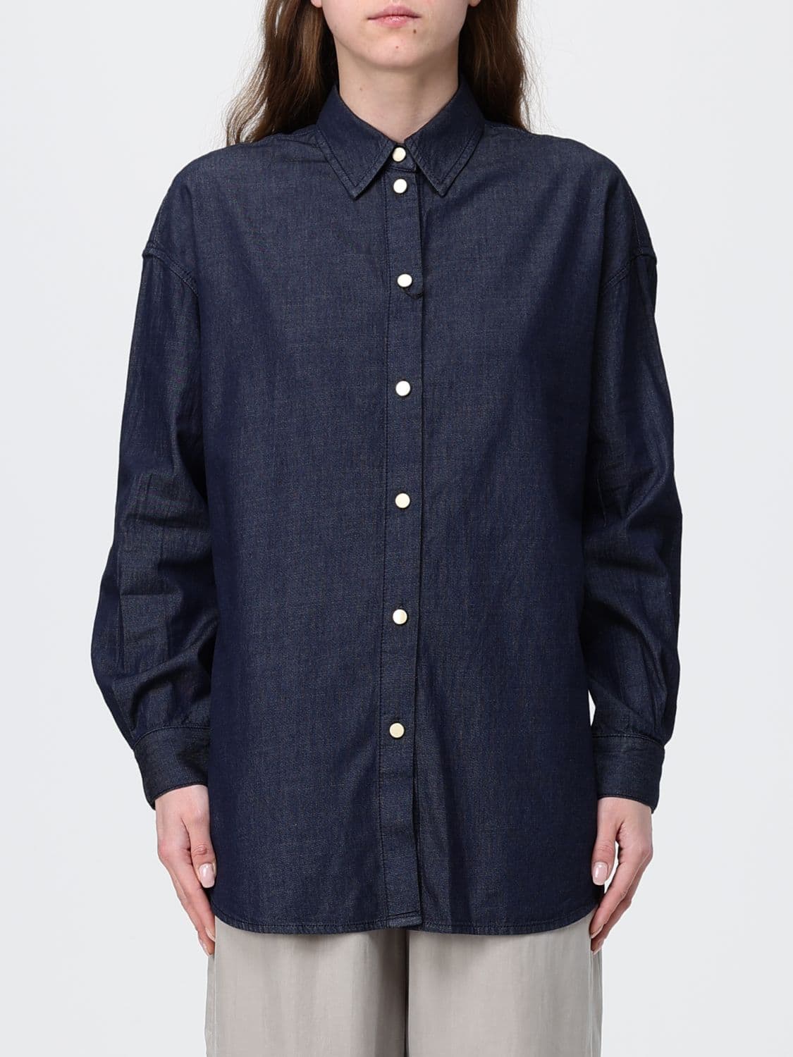 Armani Exchange Shirt Woman color Denim