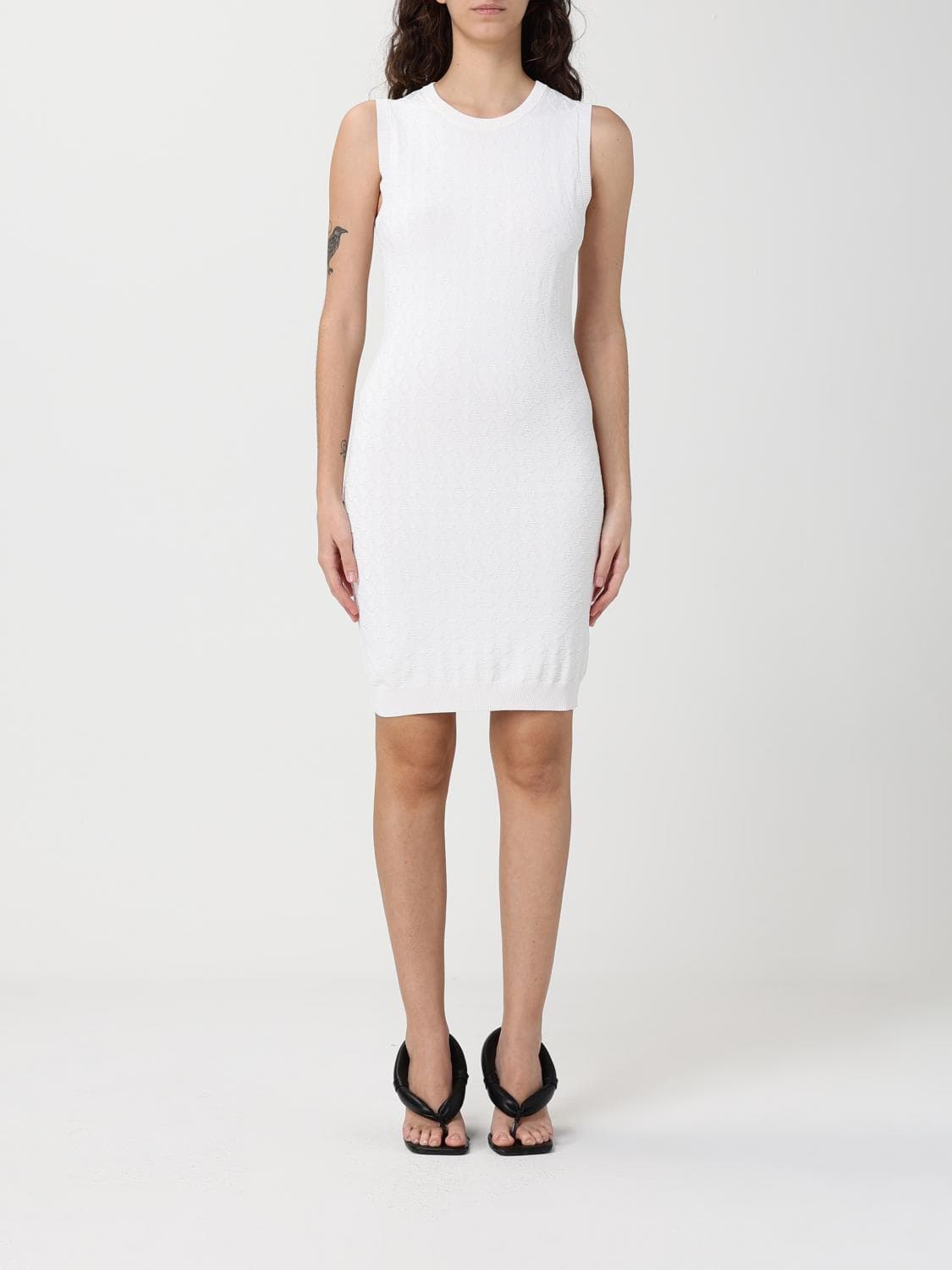 Armani Exchange Dress Woman color Yellow Cream