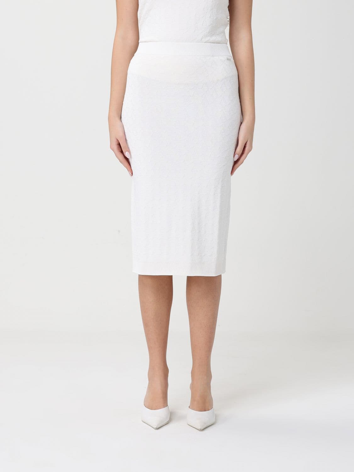Armani Exchange Skirt Woman color Yellow Cream