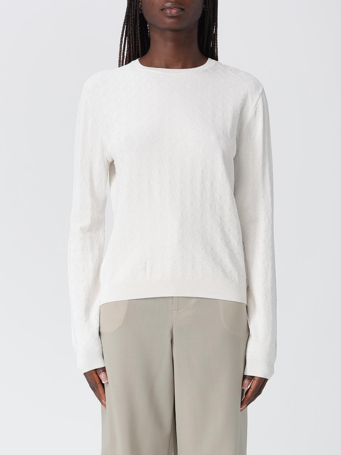 Armani Exchange Sweater Woman color Yellow Cream