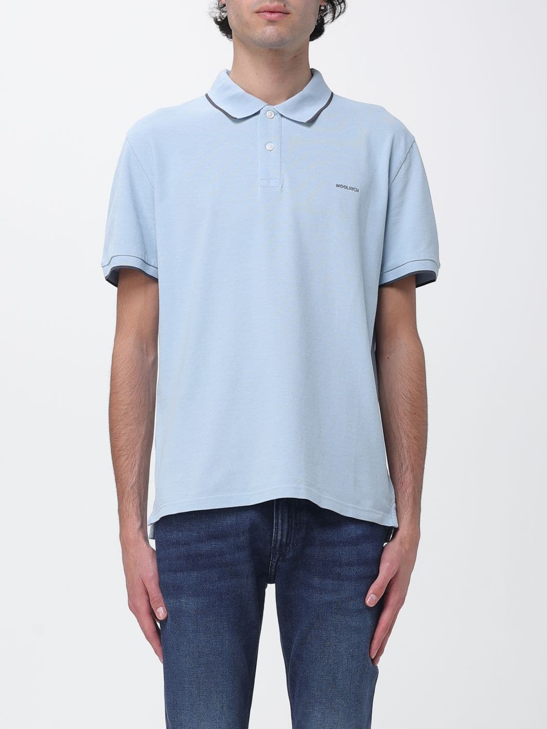 Woolrich Polo Shirt Men color Gnawed Blue