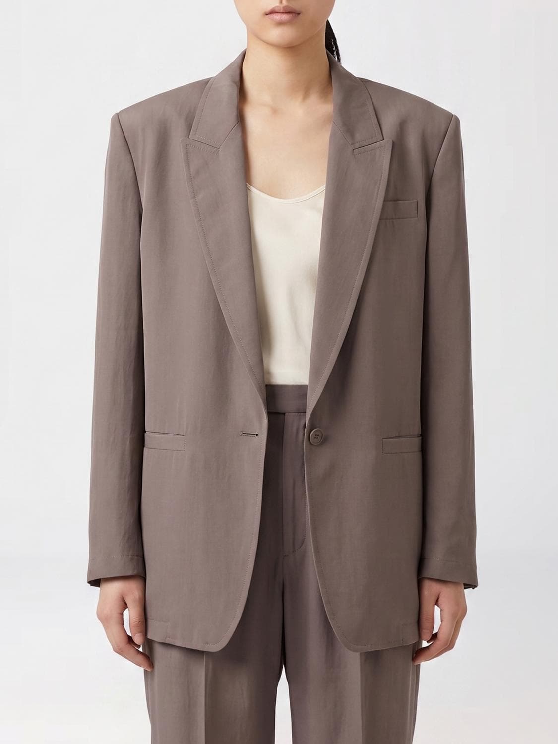 Saint Laurent Jacket Woman color Grey · 38