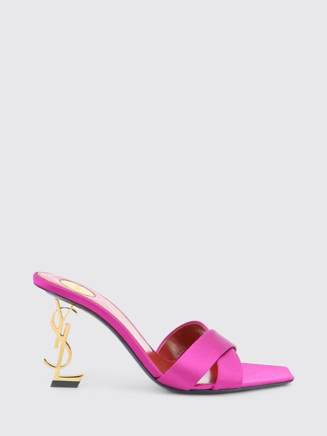 Saint Laurent Heeled Sandal Woman color Fuchsia
