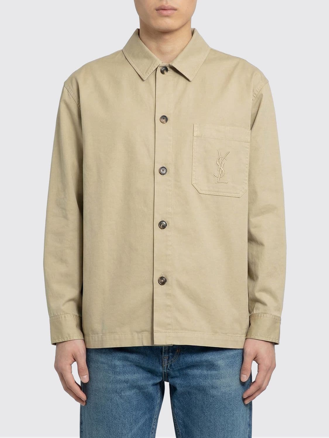 Saint Laurent Jacket Men color Beige