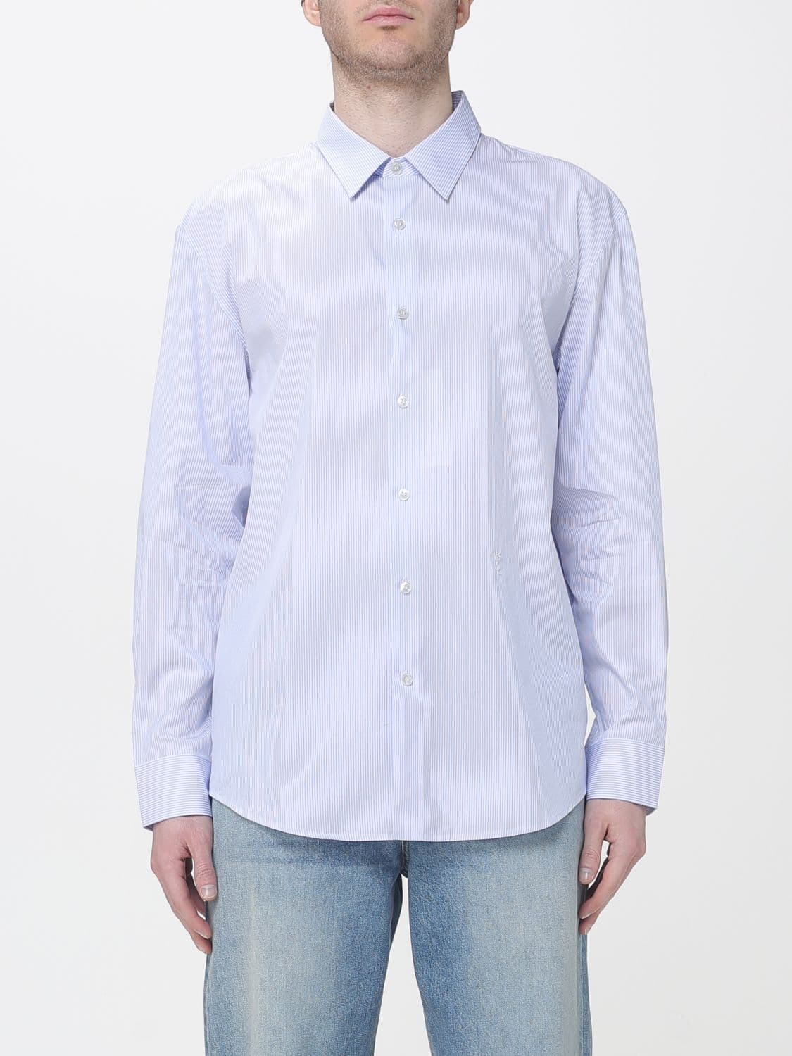 Saint Laurent Shirt Men color Gnawed Blue