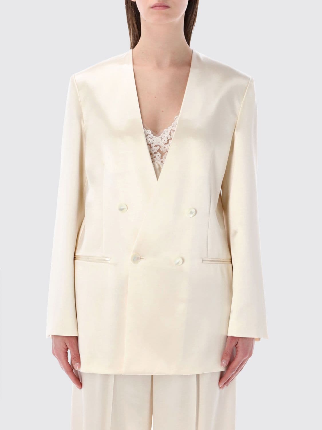 Alberta Ferretti Jacket Woman color Ivory