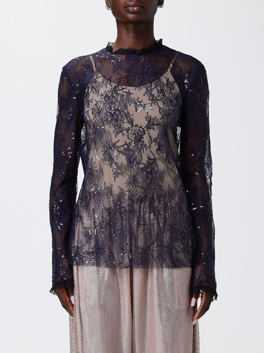 Alberta Ferretti Top Woman color Blue