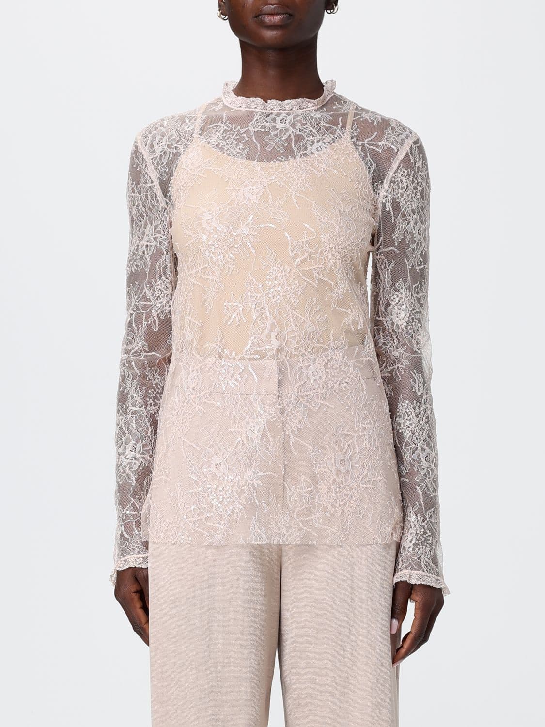 Alberta Ferretti Top Woman color Blush Pink