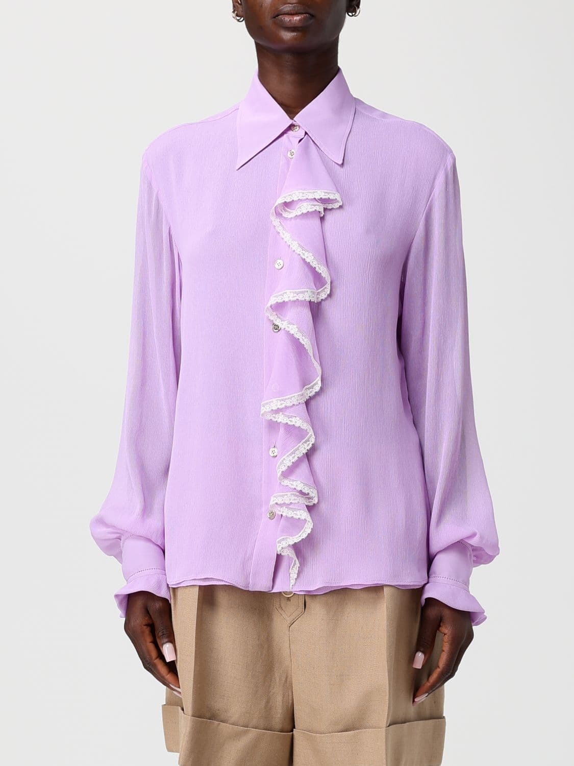 Alberta Ferretti Shirt Woman color Lilac
