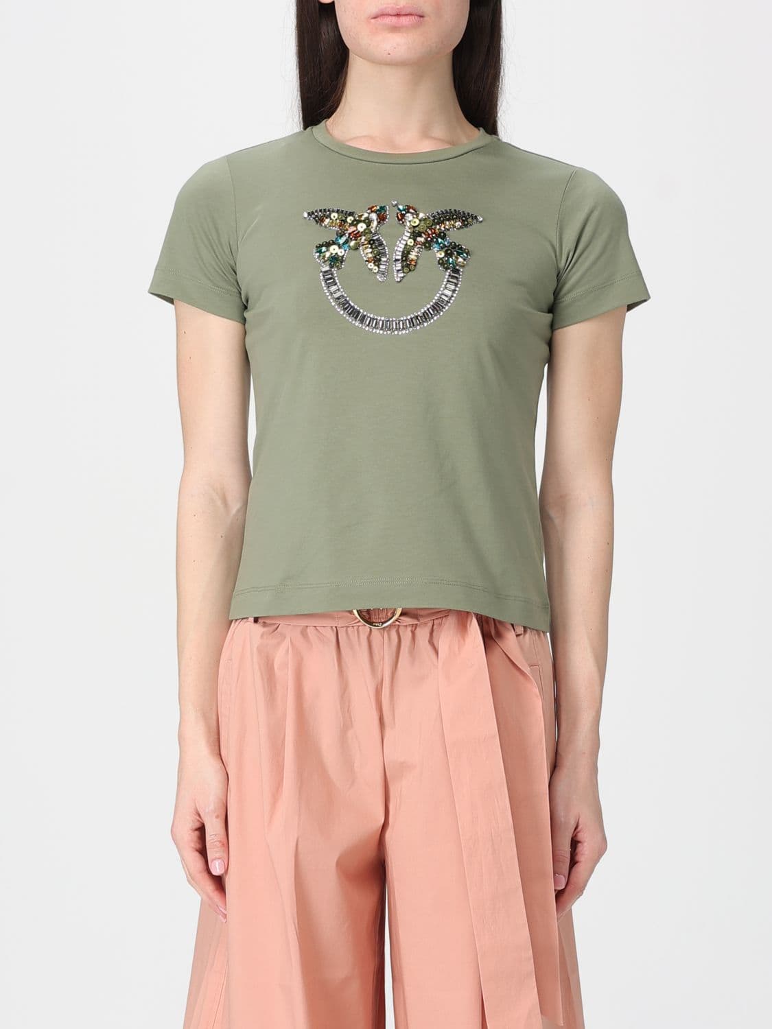 Pinko T-Shirt Woman color Green · M