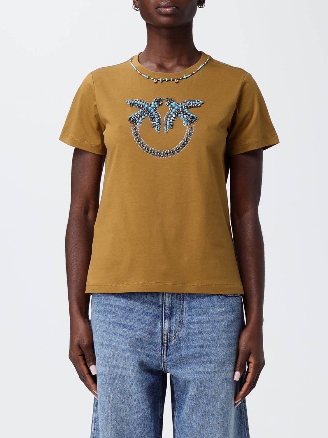 Pinko T-Shirt Woman color Brown