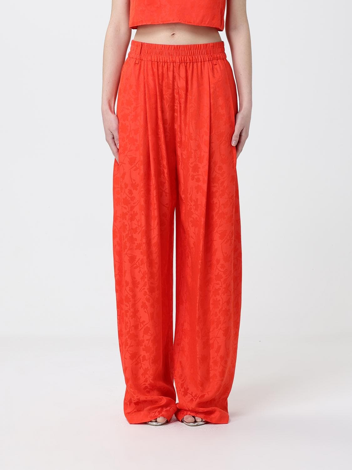 Pinko Pants Woman color Coral