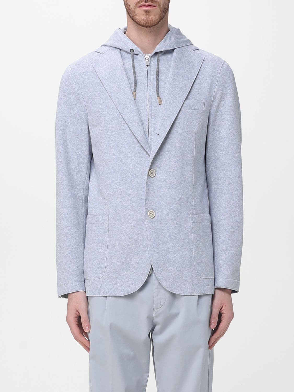 Eleventy Jacket Men color Gnawed Blue