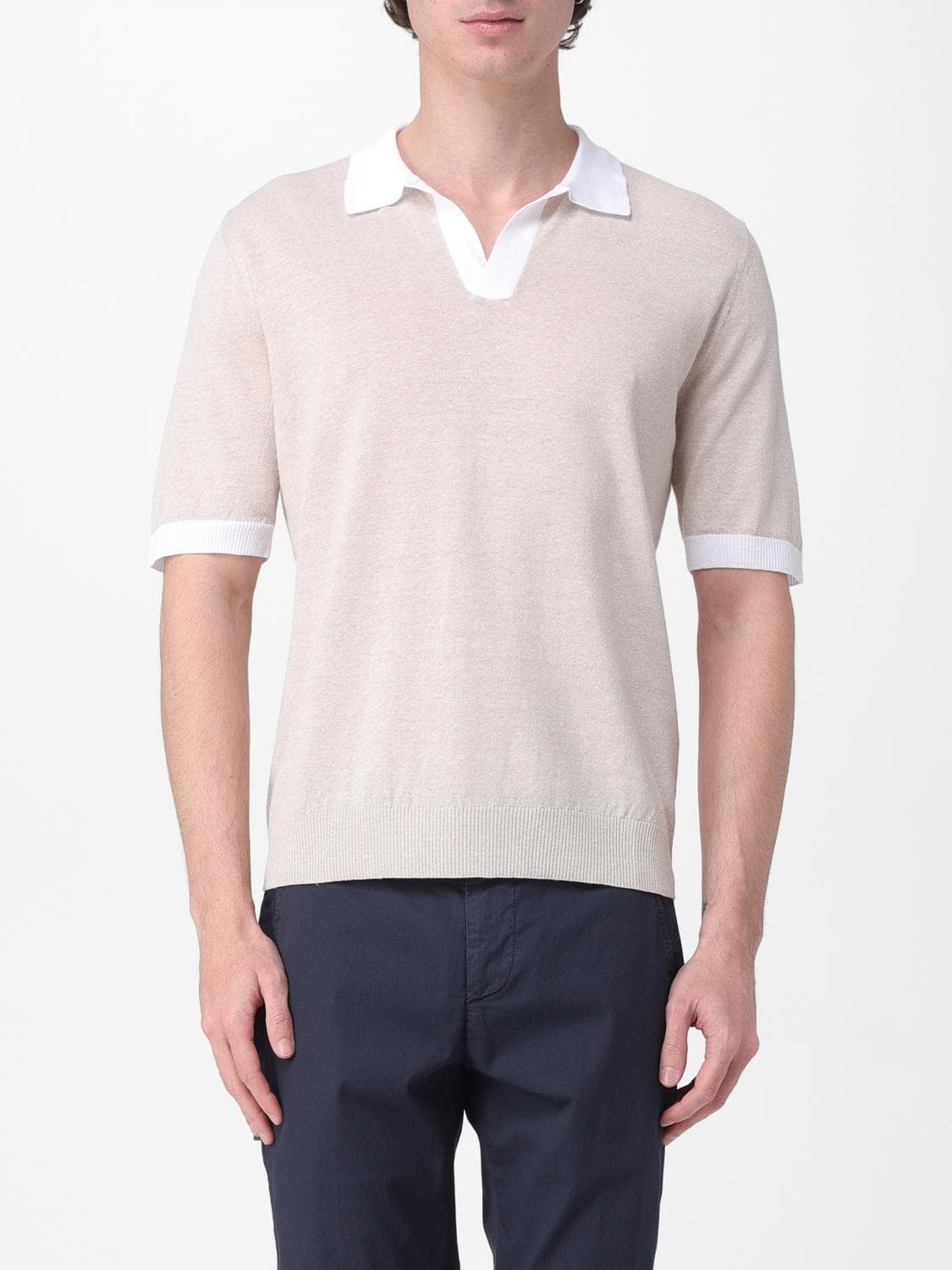 Eleventy Polo Shirt Men color Sand · S