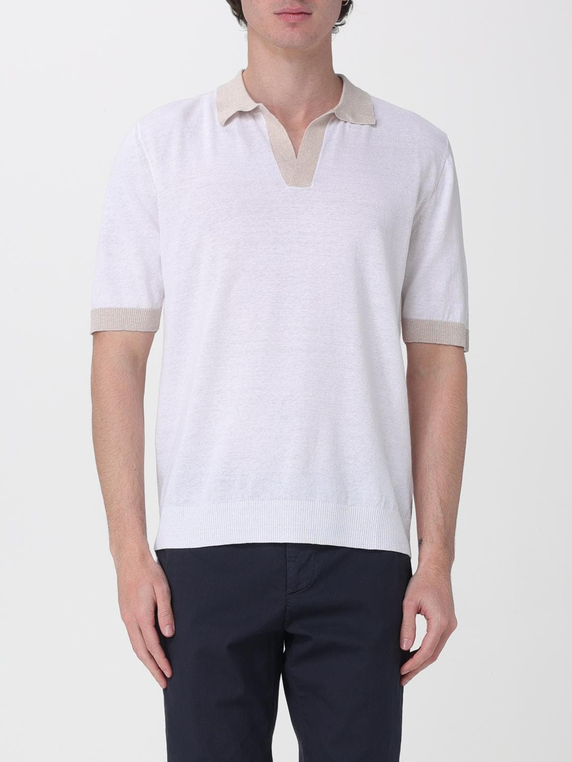 Eleventy Polo Shirt Men color Natural