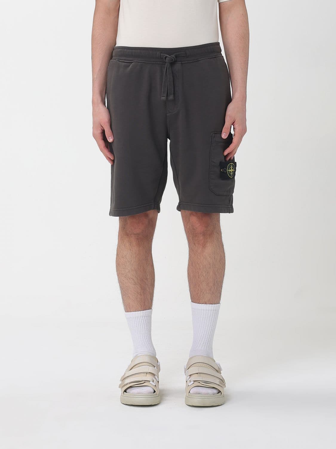 Stone Island Shorts Men color Charcoal · XL