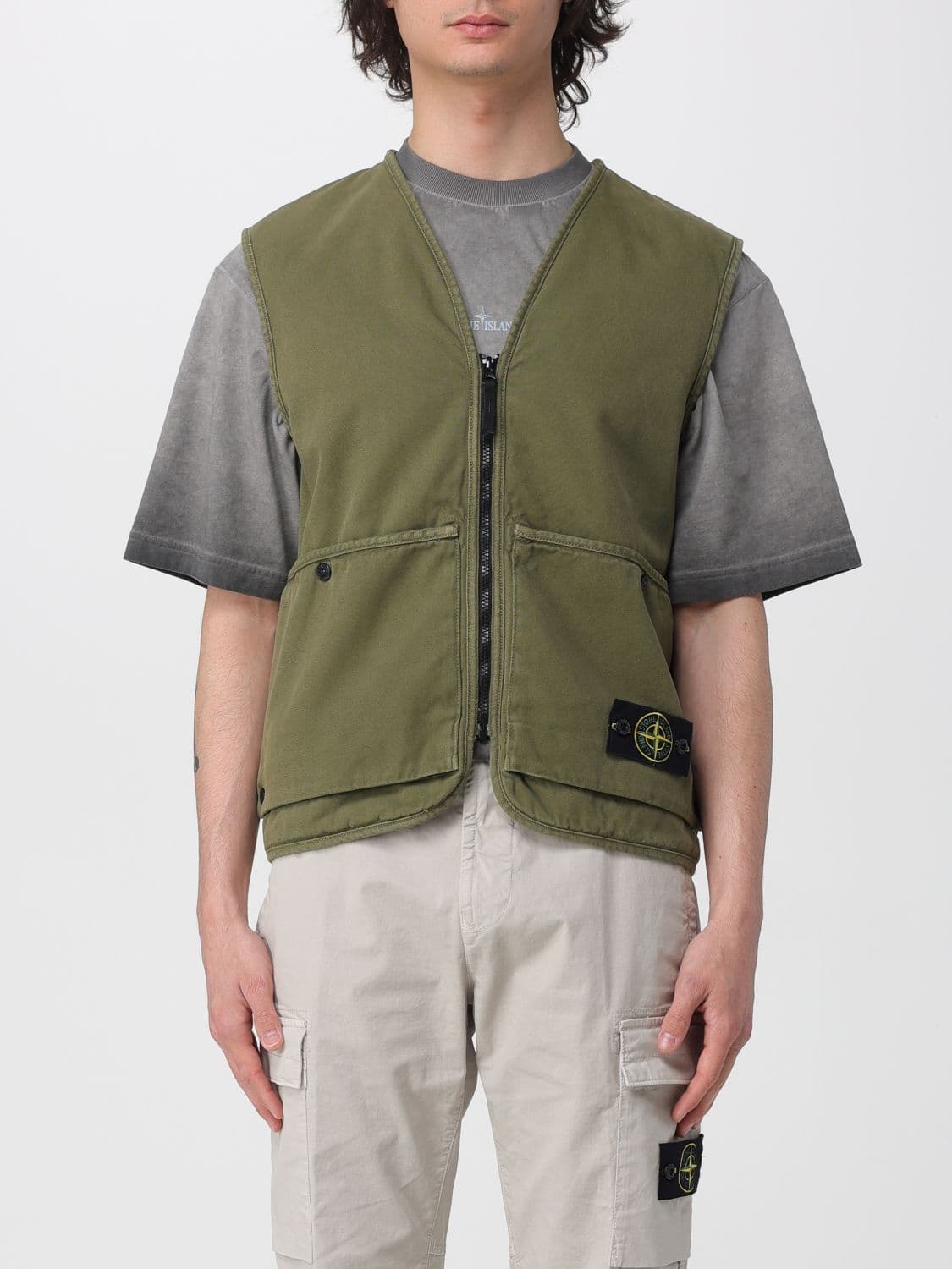 Stone Island Suit Vest Men color Military