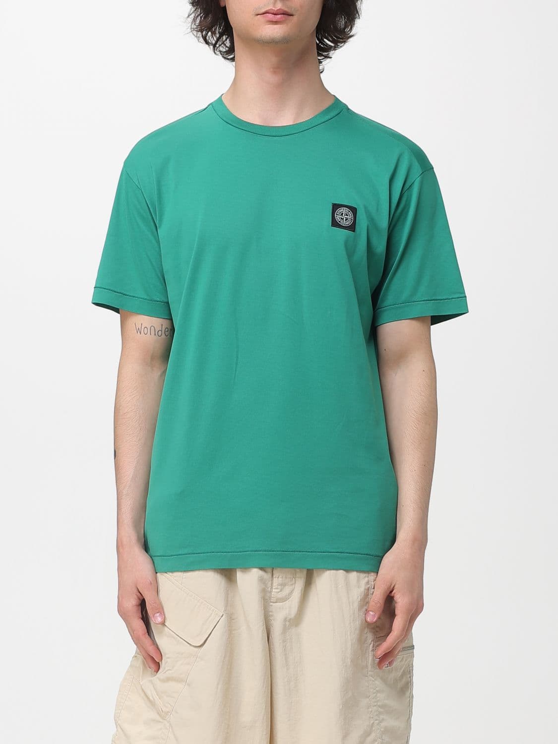 Stone Island T-Shirt Men color Grass Green
