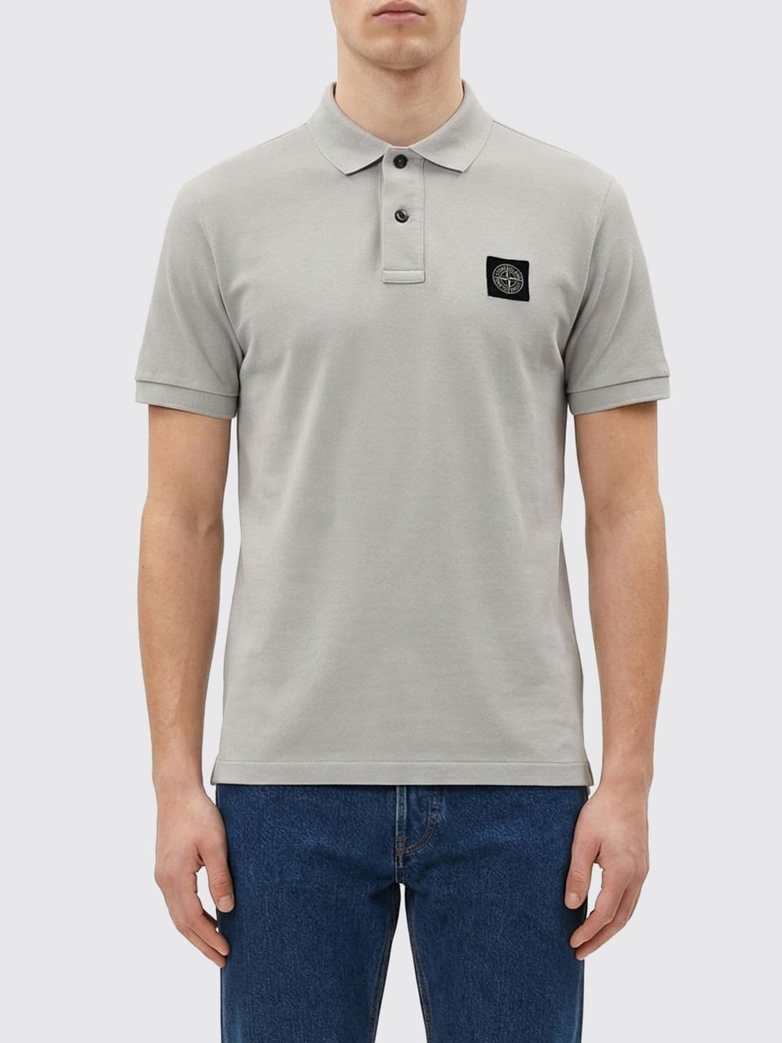 Stone Island Polo Shirt Men color Gnawed Blue · S