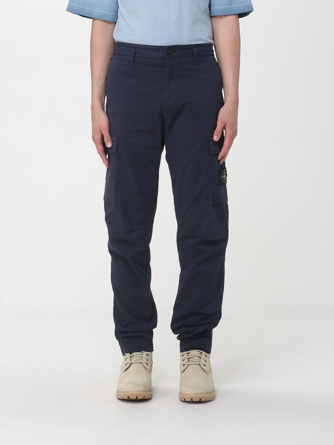 Stone Island Pants Men color Navy