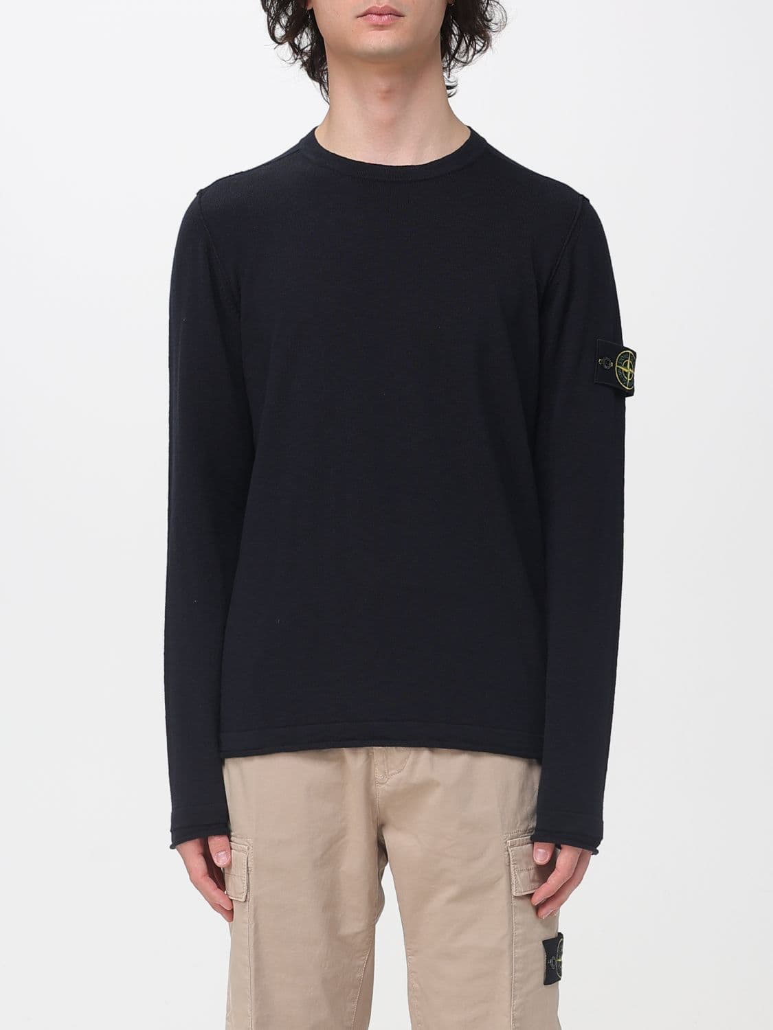 Stone Island Sweater Men color Black