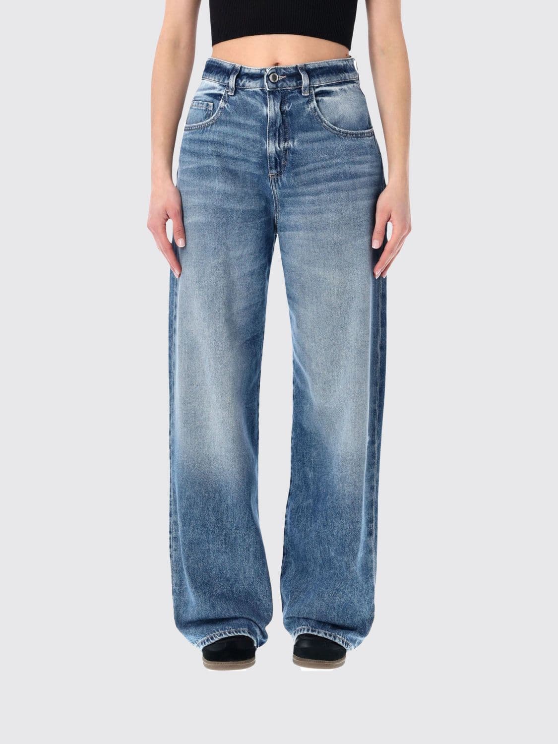 Icon Denim Los Angeles Jeans Woman color Gnawed Blue