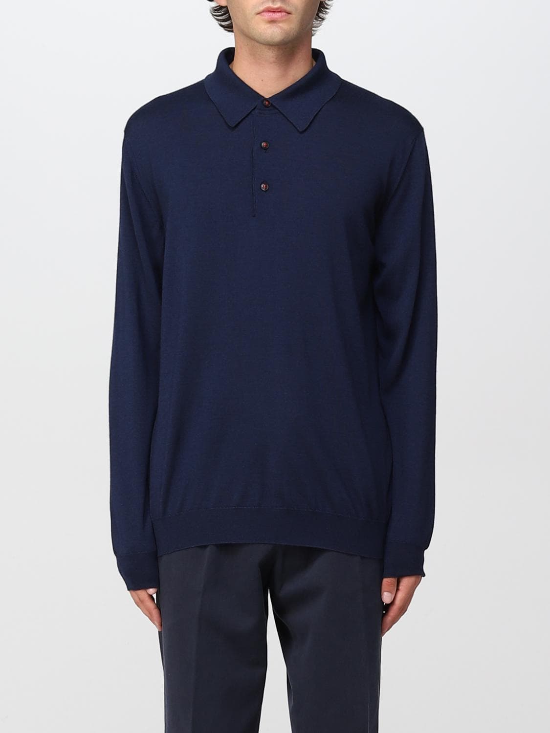 Kiton Polo Shirt Men color Blue