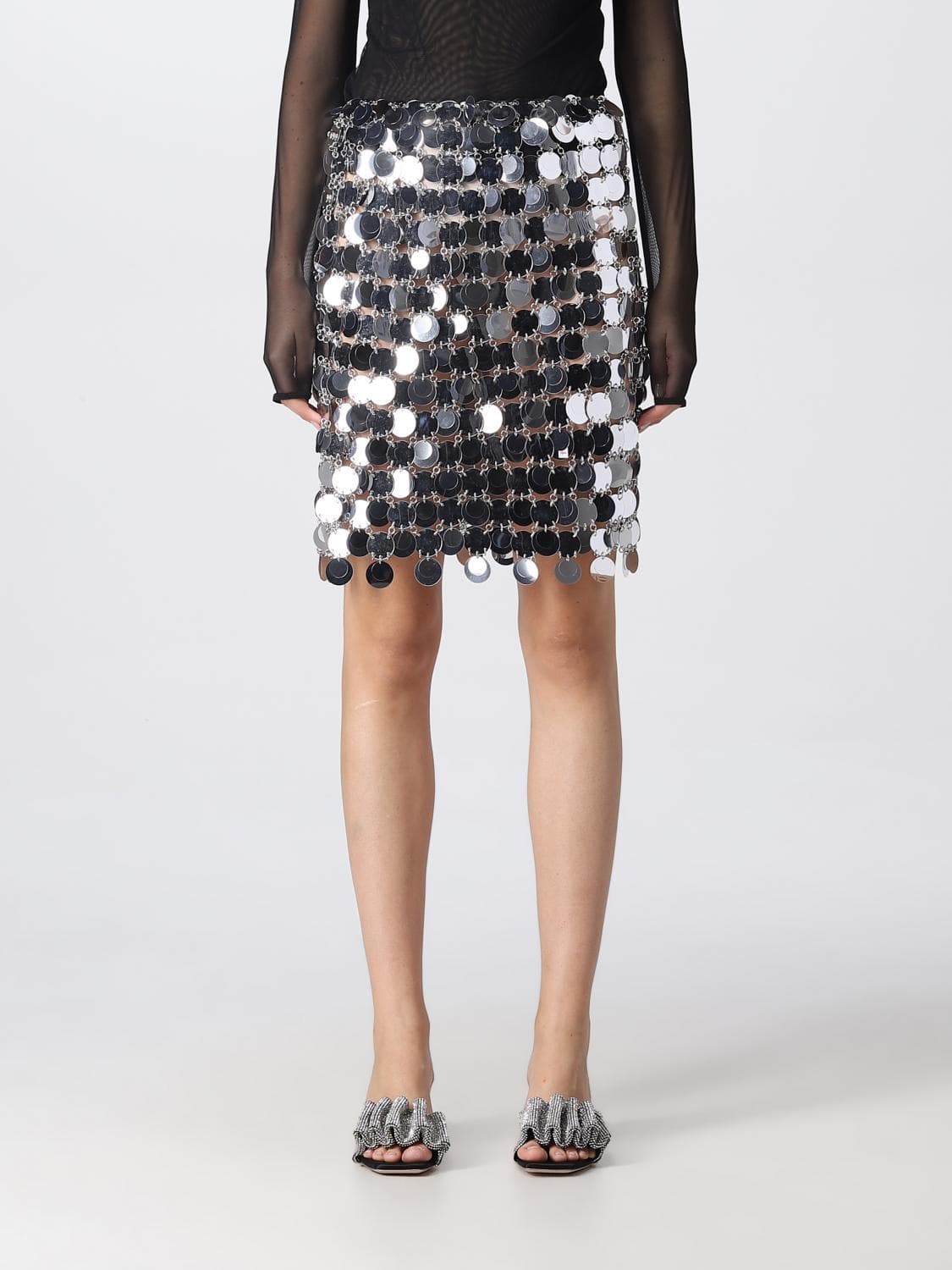 Rabanne Skirt Woman color Silver