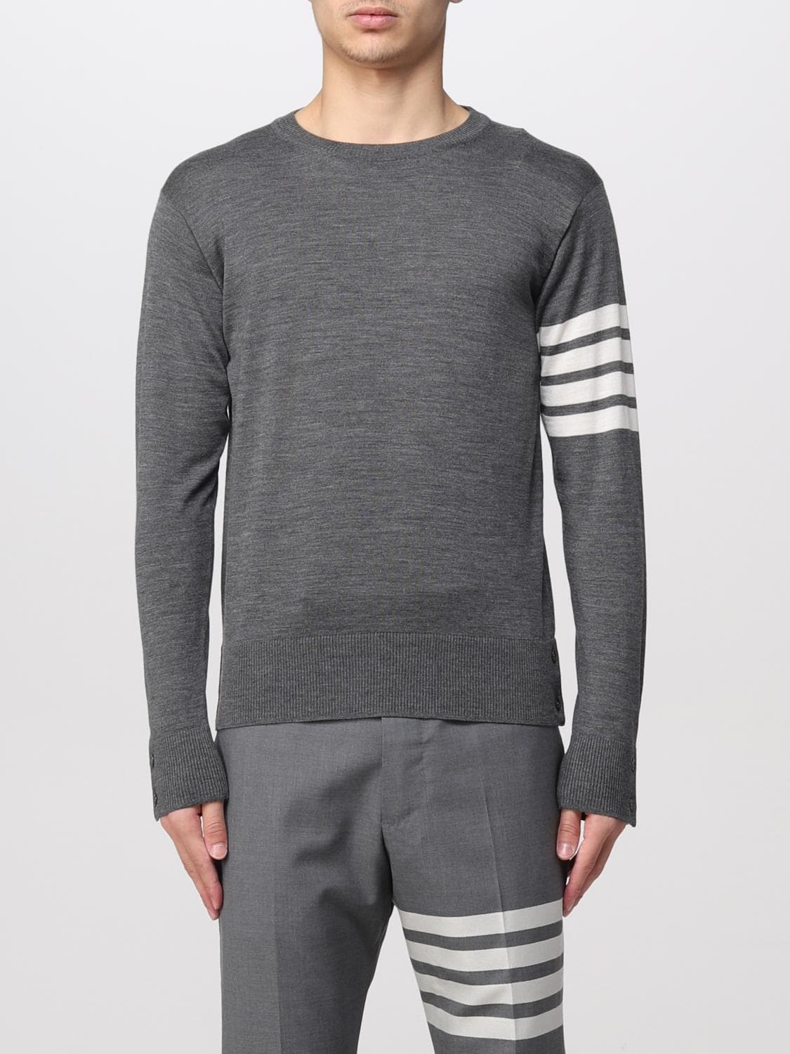 Thom Browne 4 Bar Stripes Wool Pullover