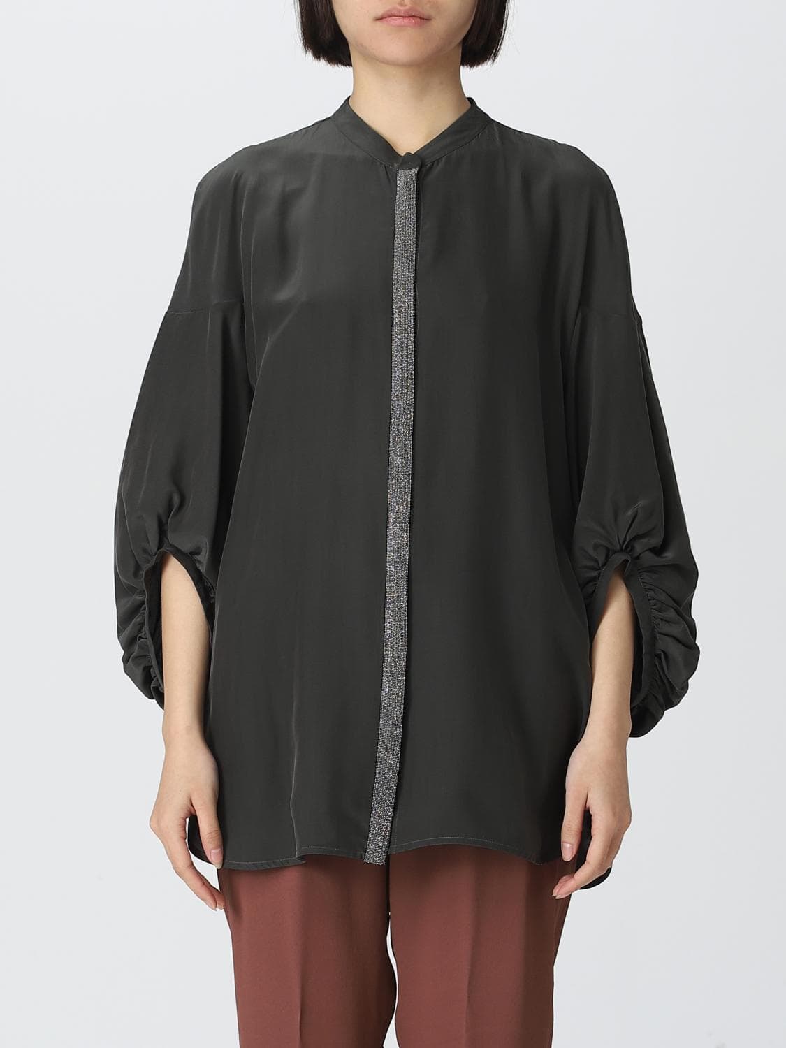 Fabiana Filippi Shirt Woman color Green · 46