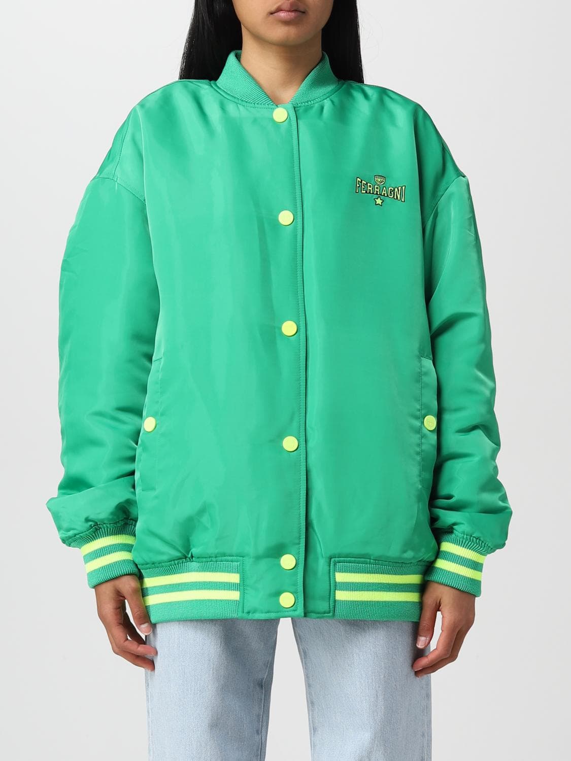 Chiara Ferragni Jacket Woman color Green