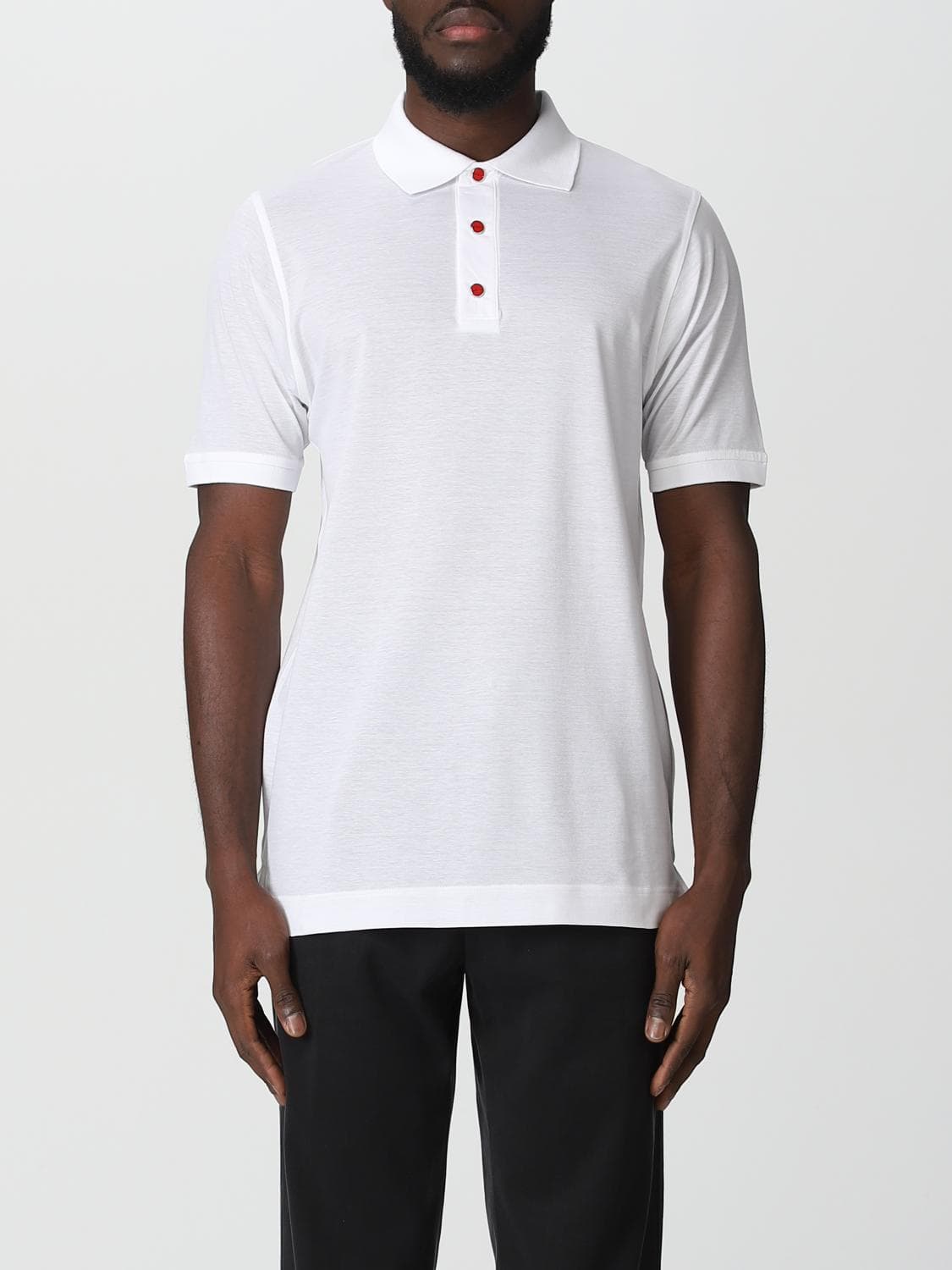 Kiton Polo Shirt Men color White · XXL