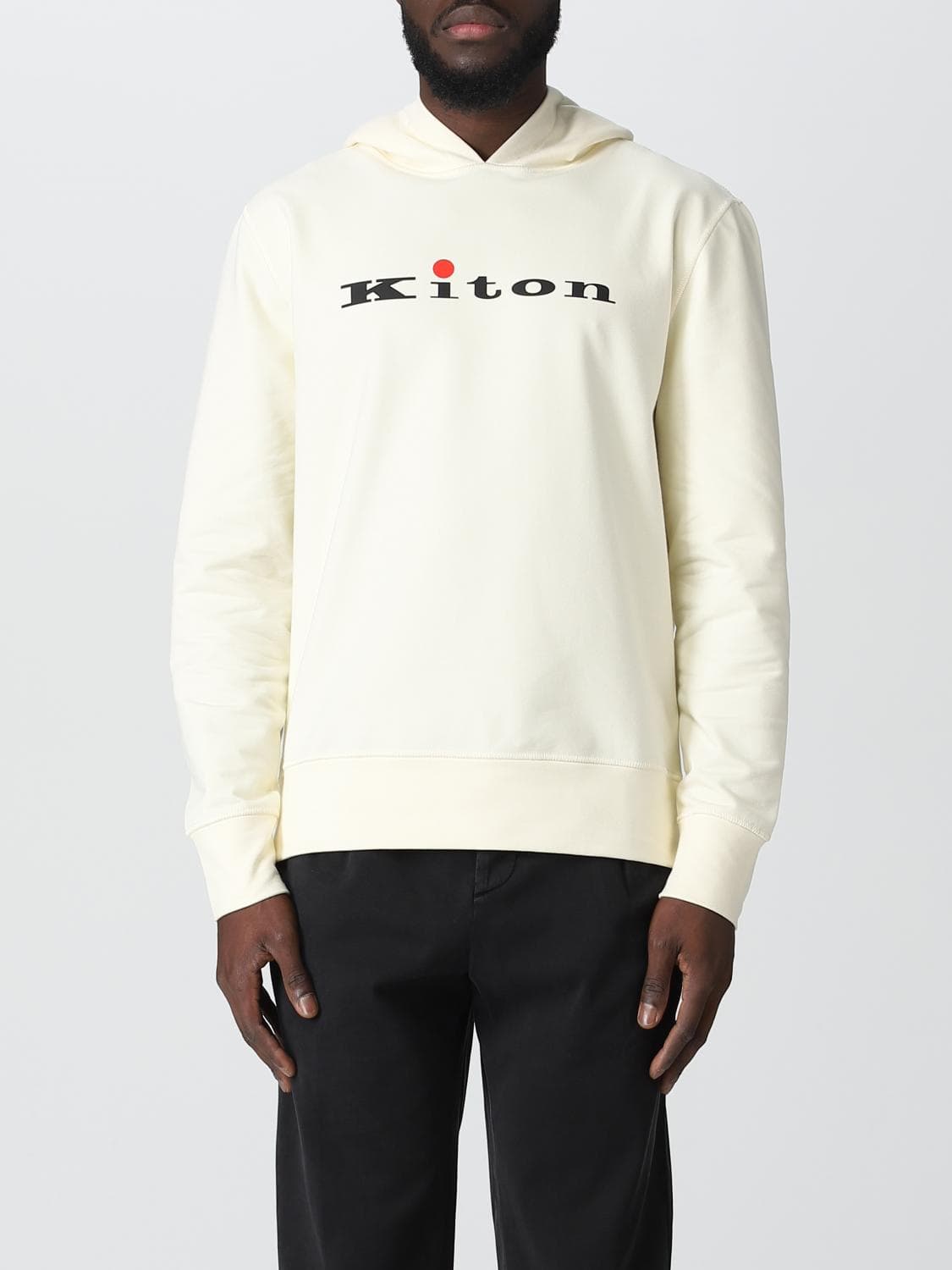 Kiton Sweatshirt Men color Yellow Cream