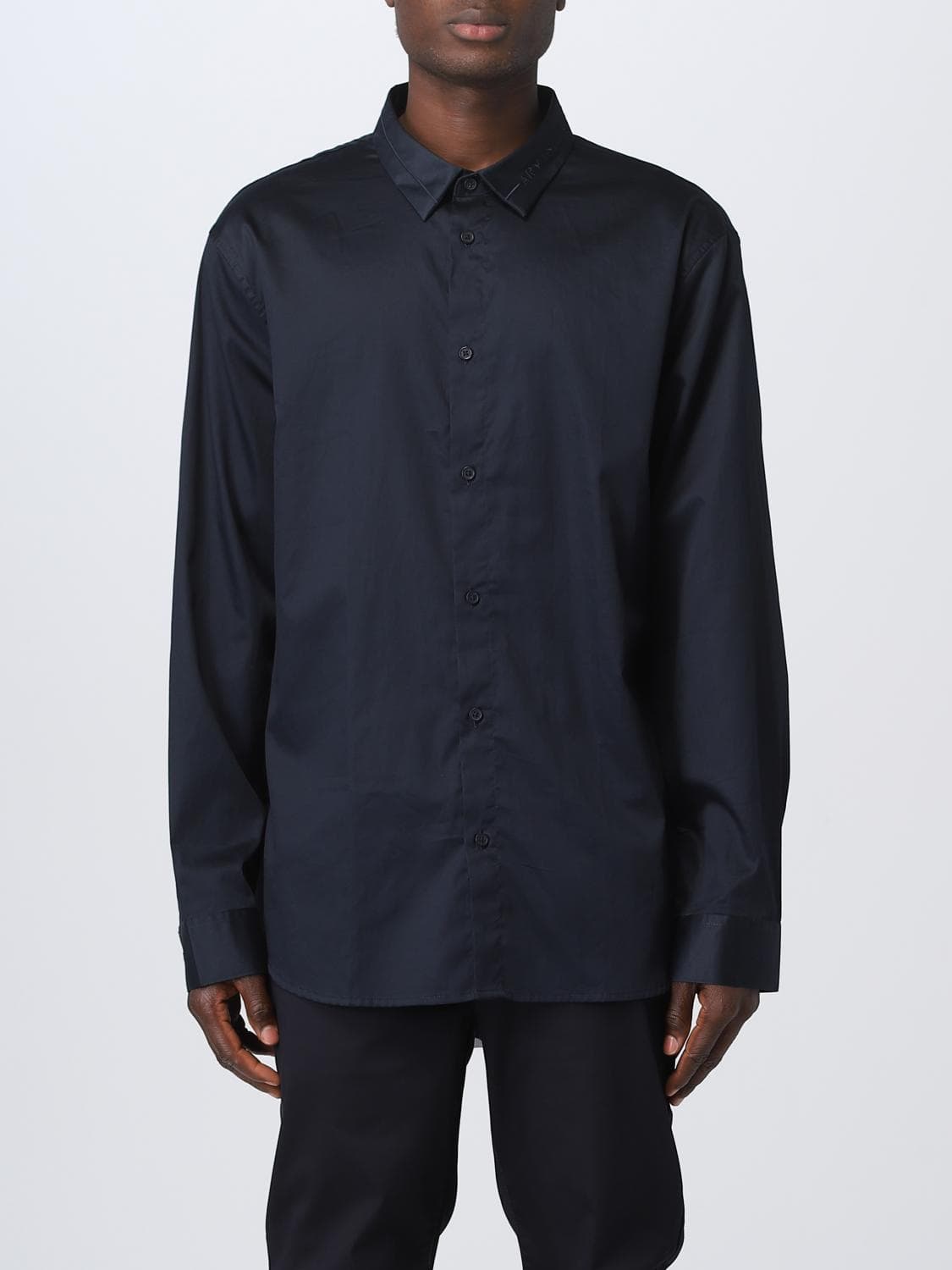 Armani Exchange Shirt Men color Blue