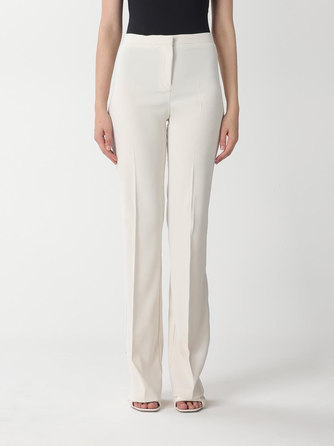 Pinko Pants Woman color Milk