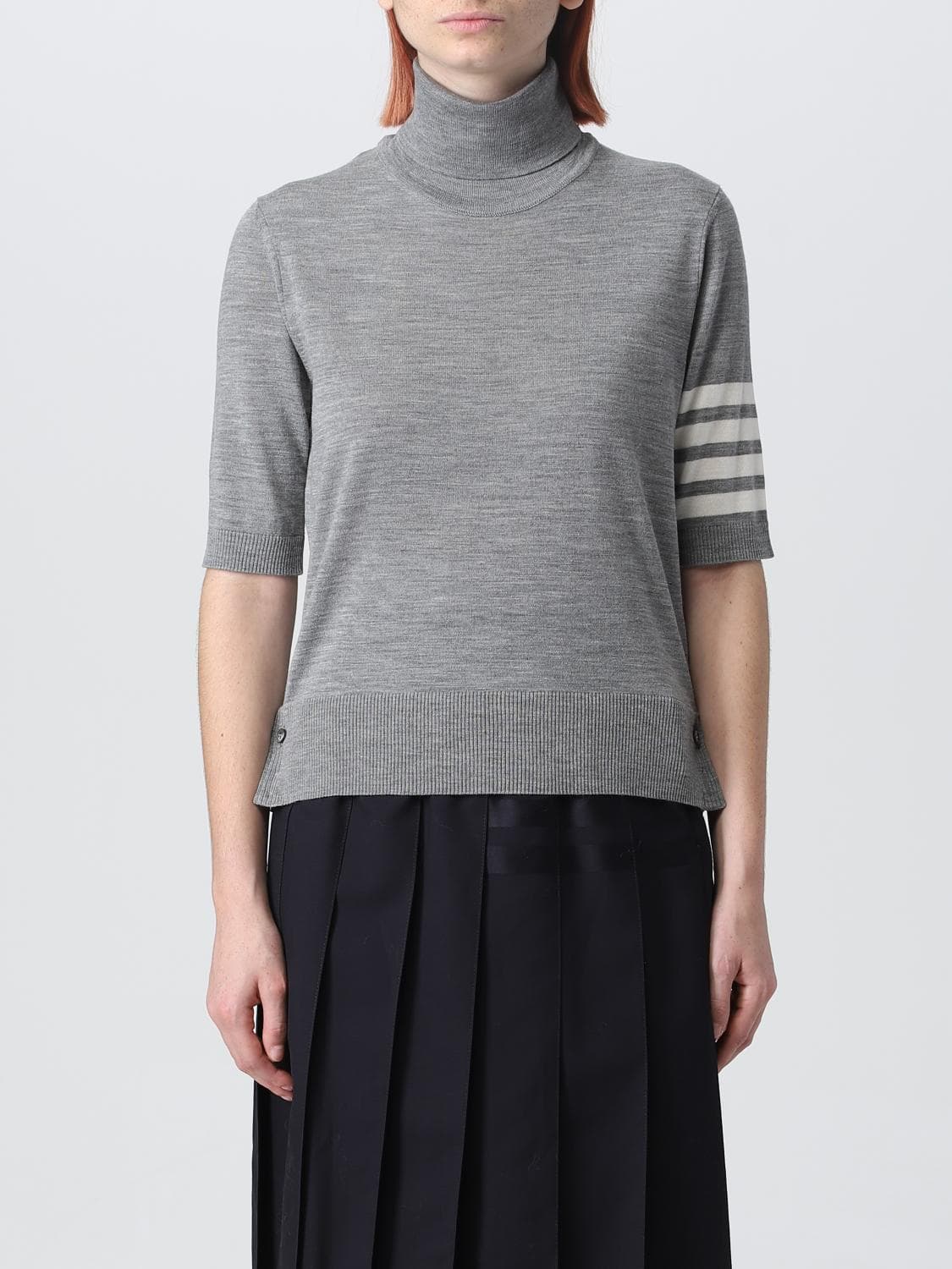 Thom Browne Merino Wool Sweater with 4-Bar Stripe · 40