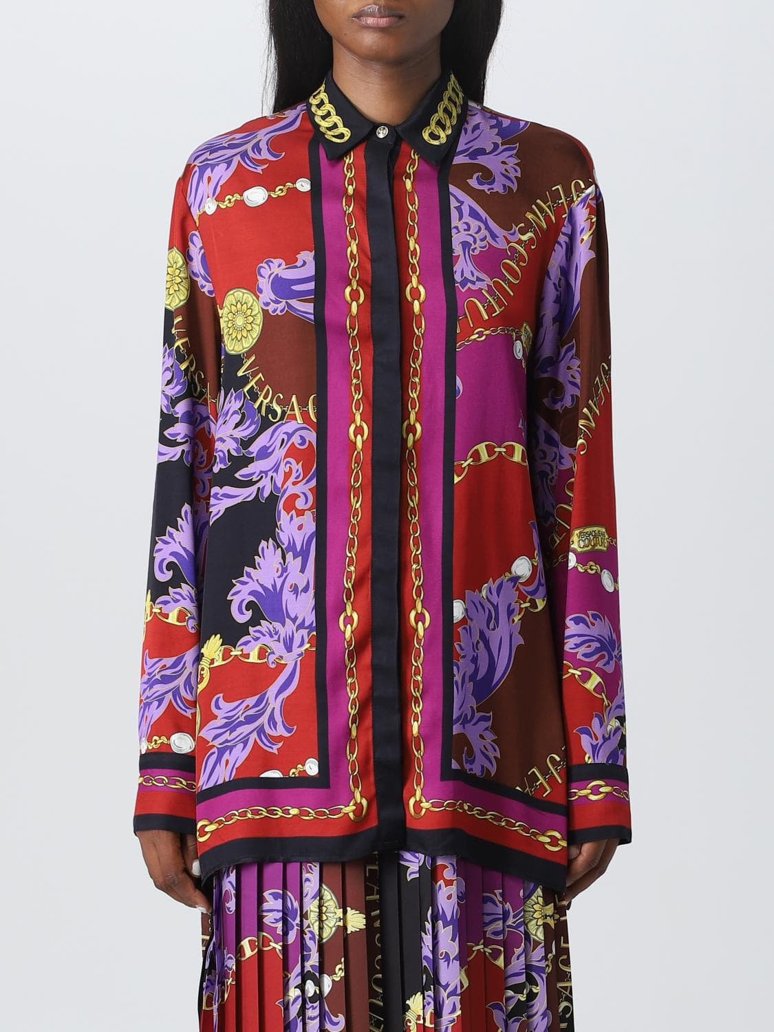 Versace Jeans Couture shirt in printed viscose