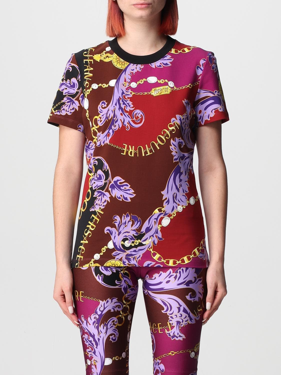 Versace Jeans Couture T-shirt in printed cotton blend