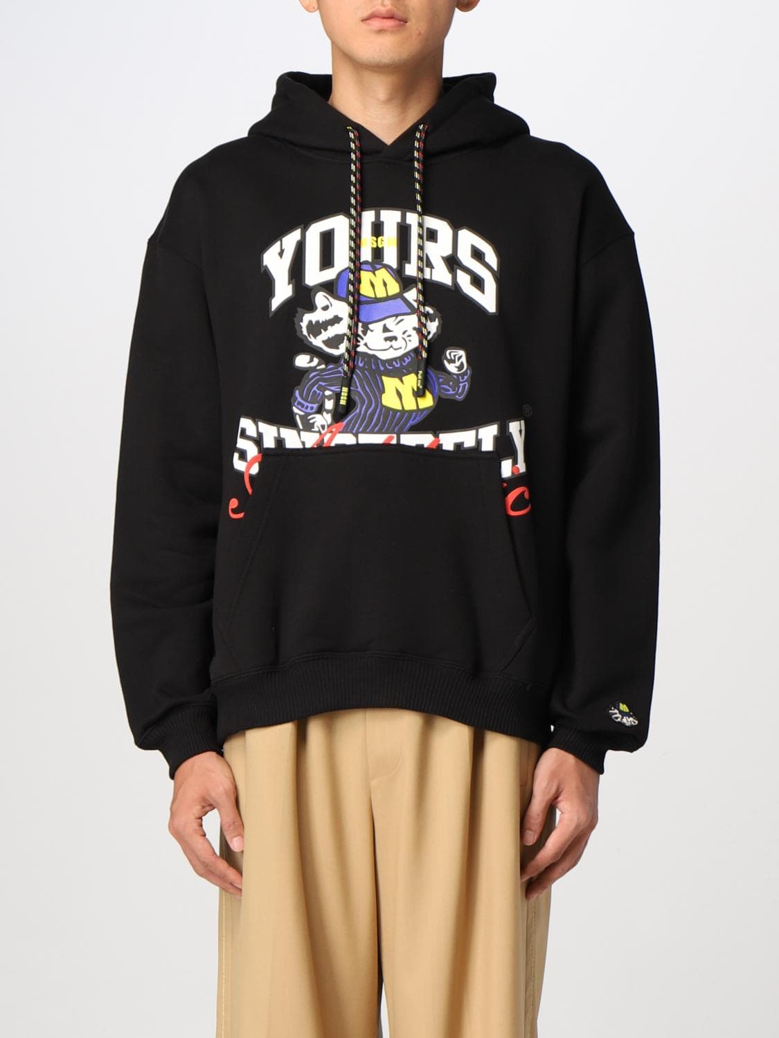 Msgm cotton sweatshirt with print